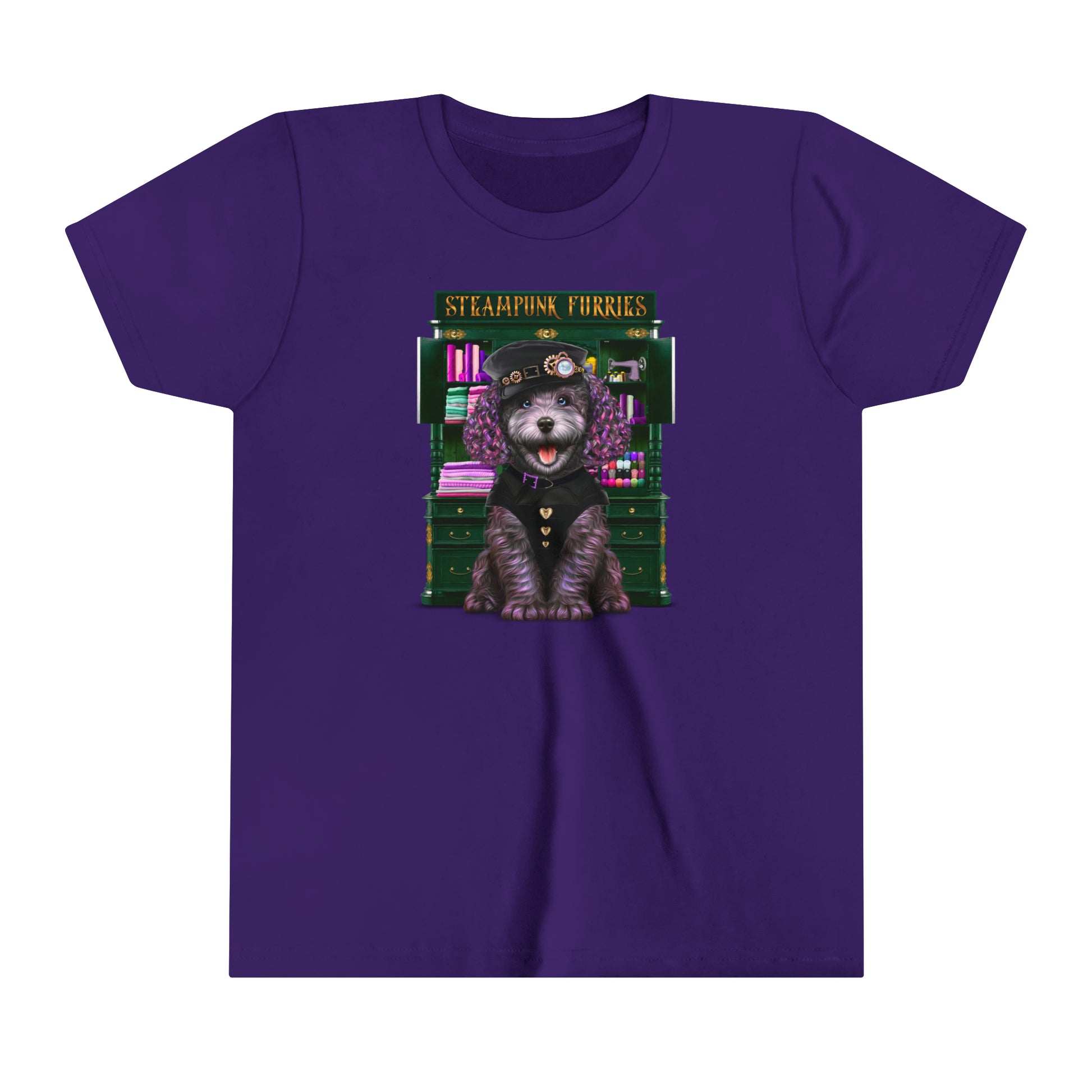 Young Paws Tee: Dazzle-Team Purple-S-STEAMPUNK FURRIES