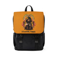 Front Flap Backpack: Mrs. Pipps-Orange-STEAMPUNK FURRIES