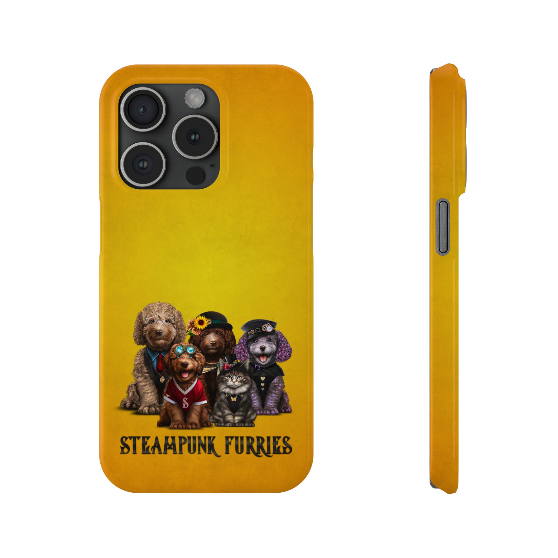 Slim Case: The Pipps-iPhone 15 Pro-STEAMPUNK FURRIES