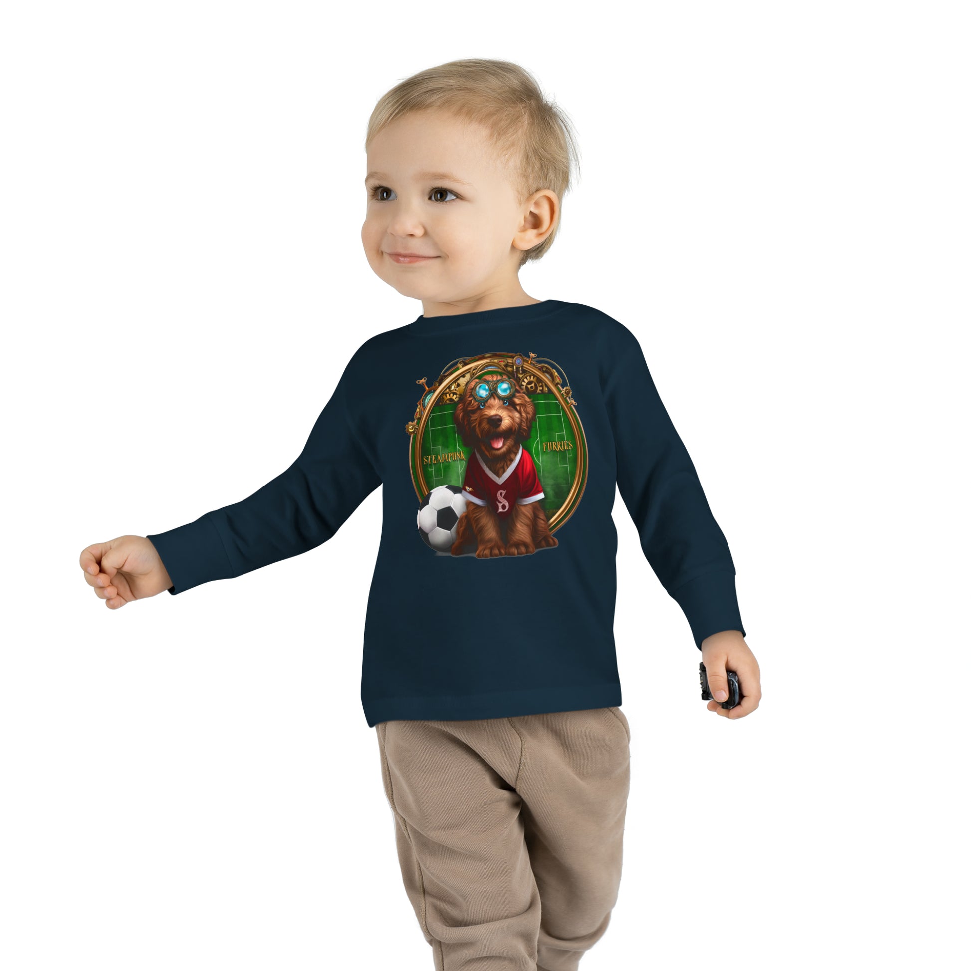 Tiny Paws Long Sleeve: Jax-Navy-2T-STEAMPUNK FURRIES