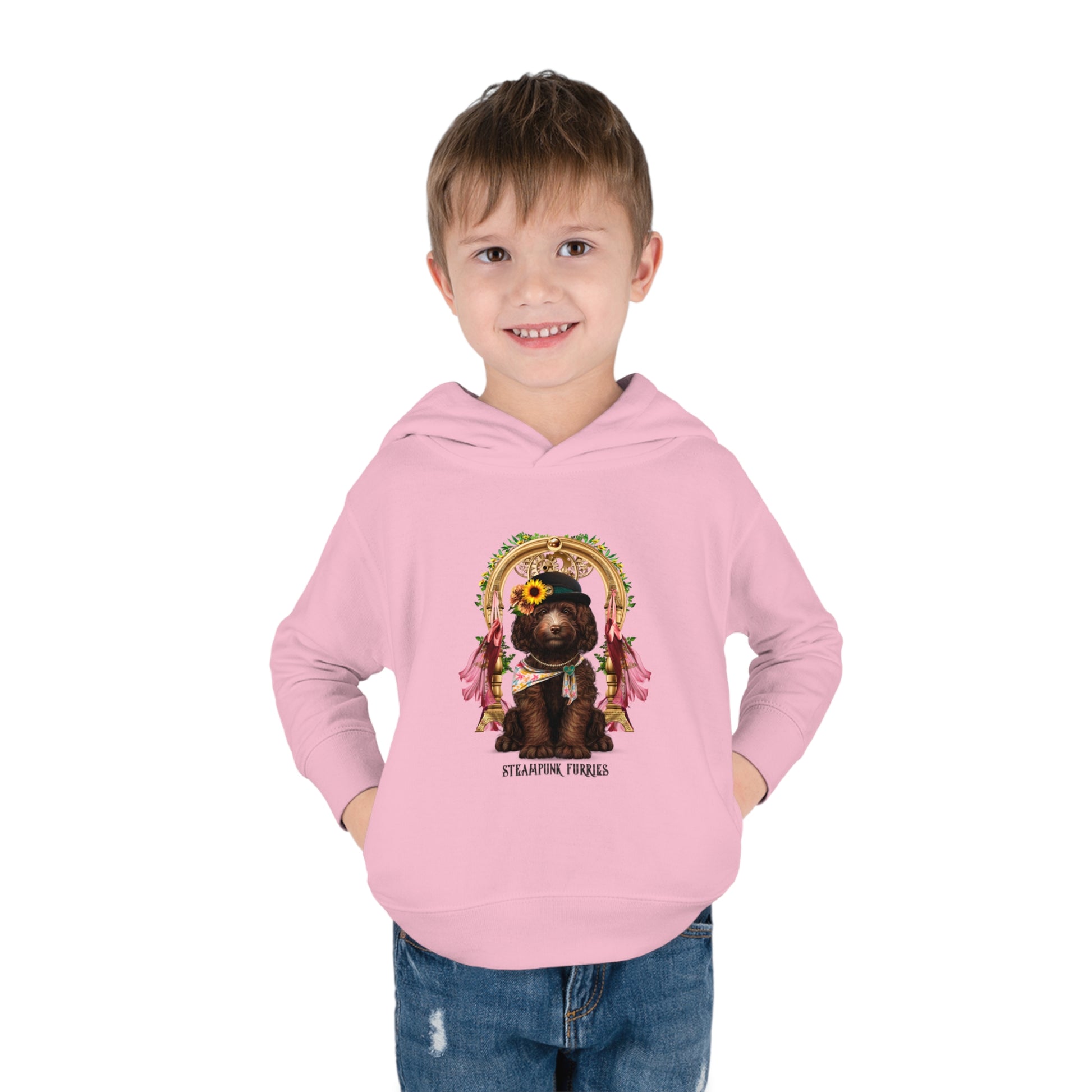 Tiny Paws Fleece Hoodie: Mrs. Pipps-Pink-2T-STEAMPUNK FURRIES