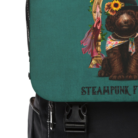 Front Flap Backpack: Mrs. Pipps-STEAMPUNK FURRIES