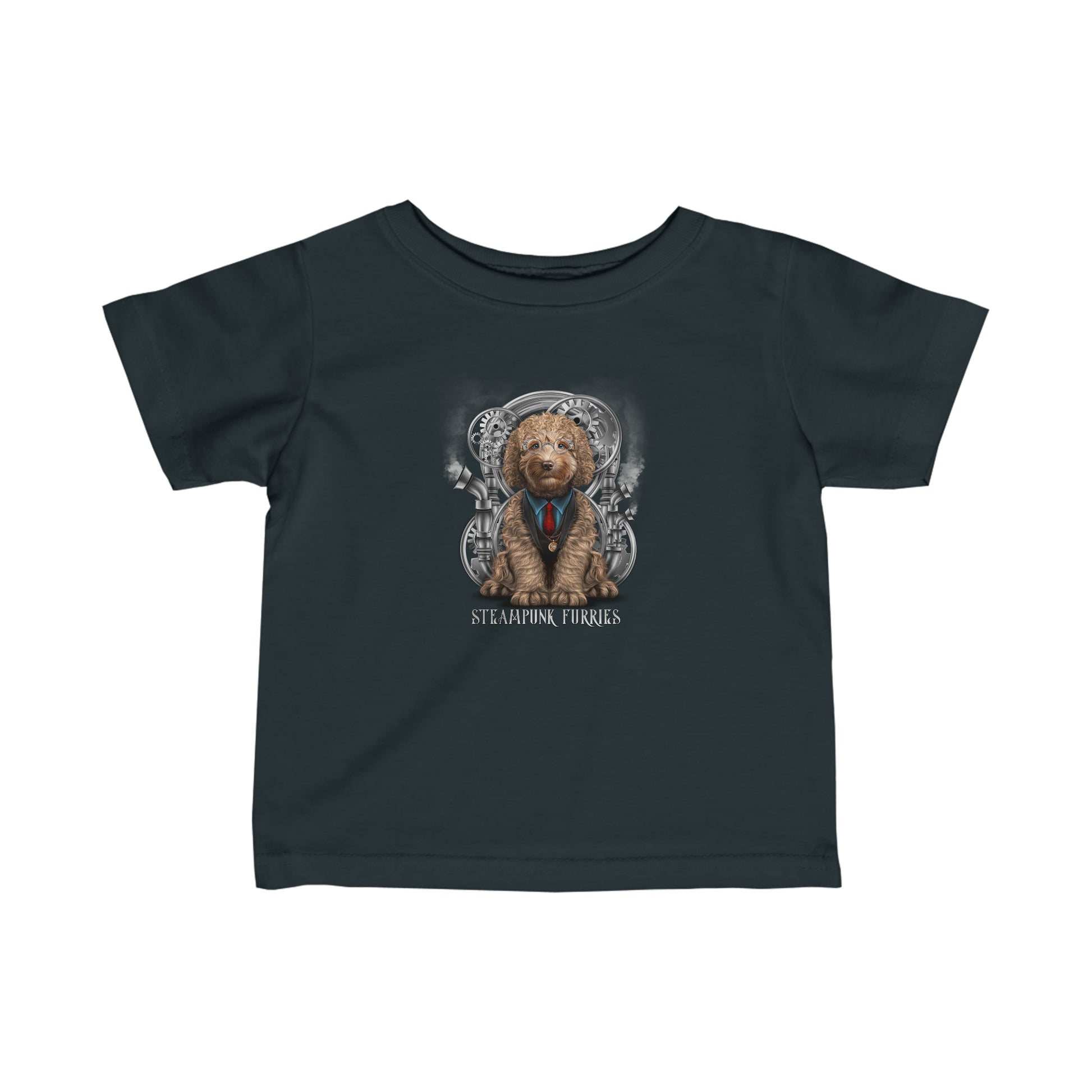 Teeny Tiny Paws Tee: Mr. Pipps-Black-6M-STEAMPUNK FURRIES