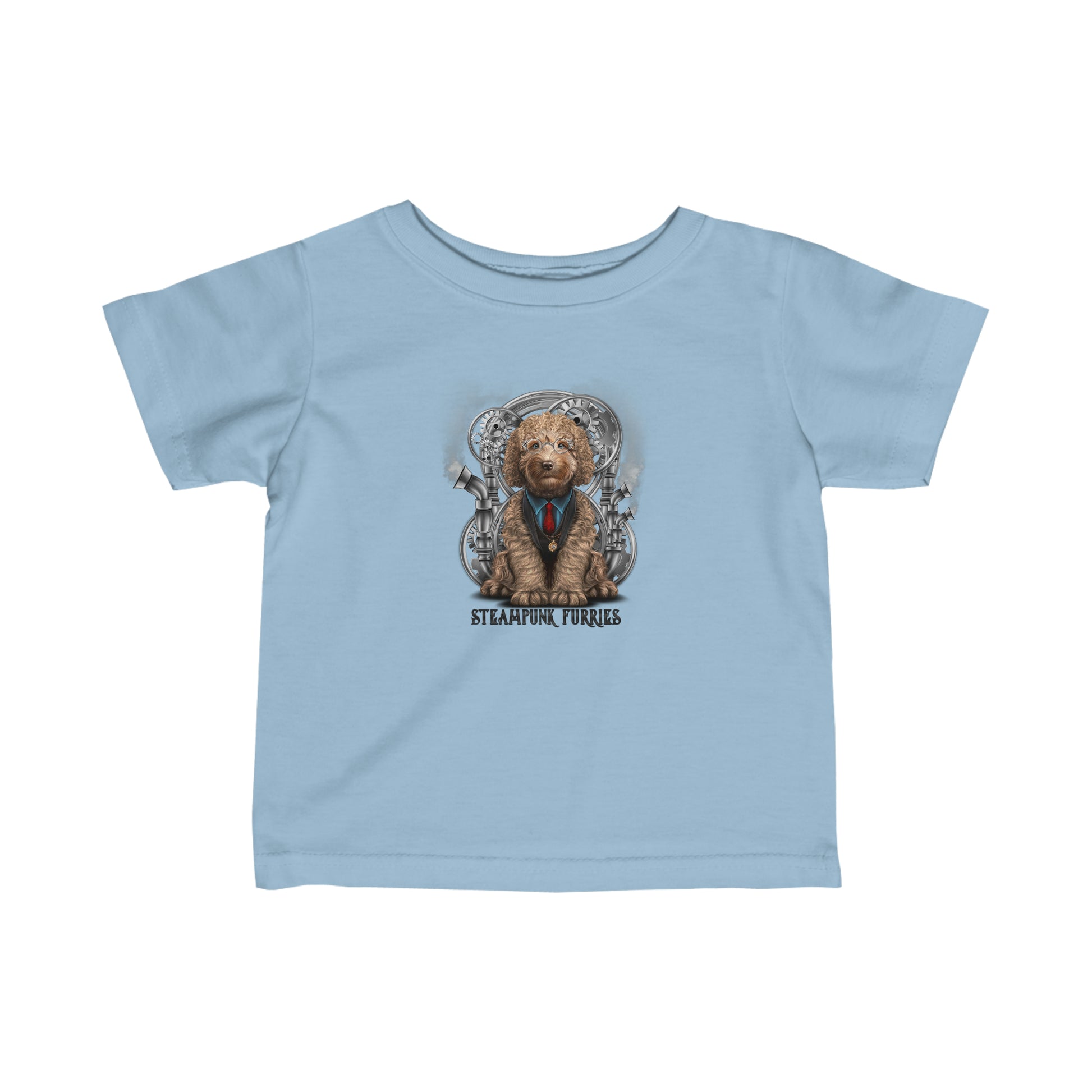 Teeny Tiny Paws Tee: Mr. Pipps-Light Blue-6M-STEAMPUNK FURRIES