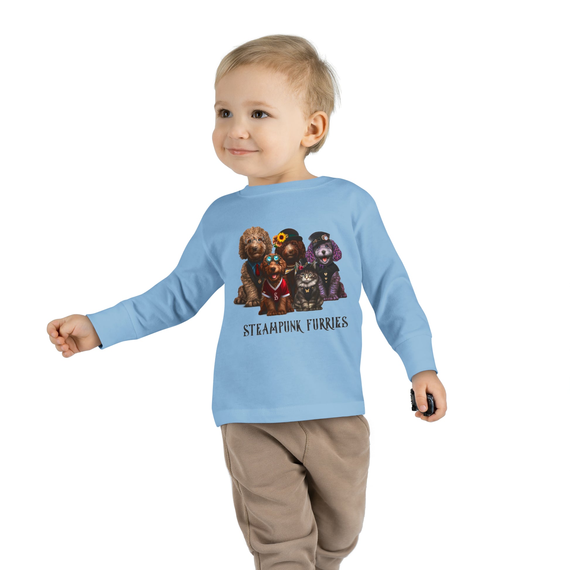 Tiny Paws Long Sleeve: The Pipps-Light Blue-2T-STEAMPUNK FURRIES