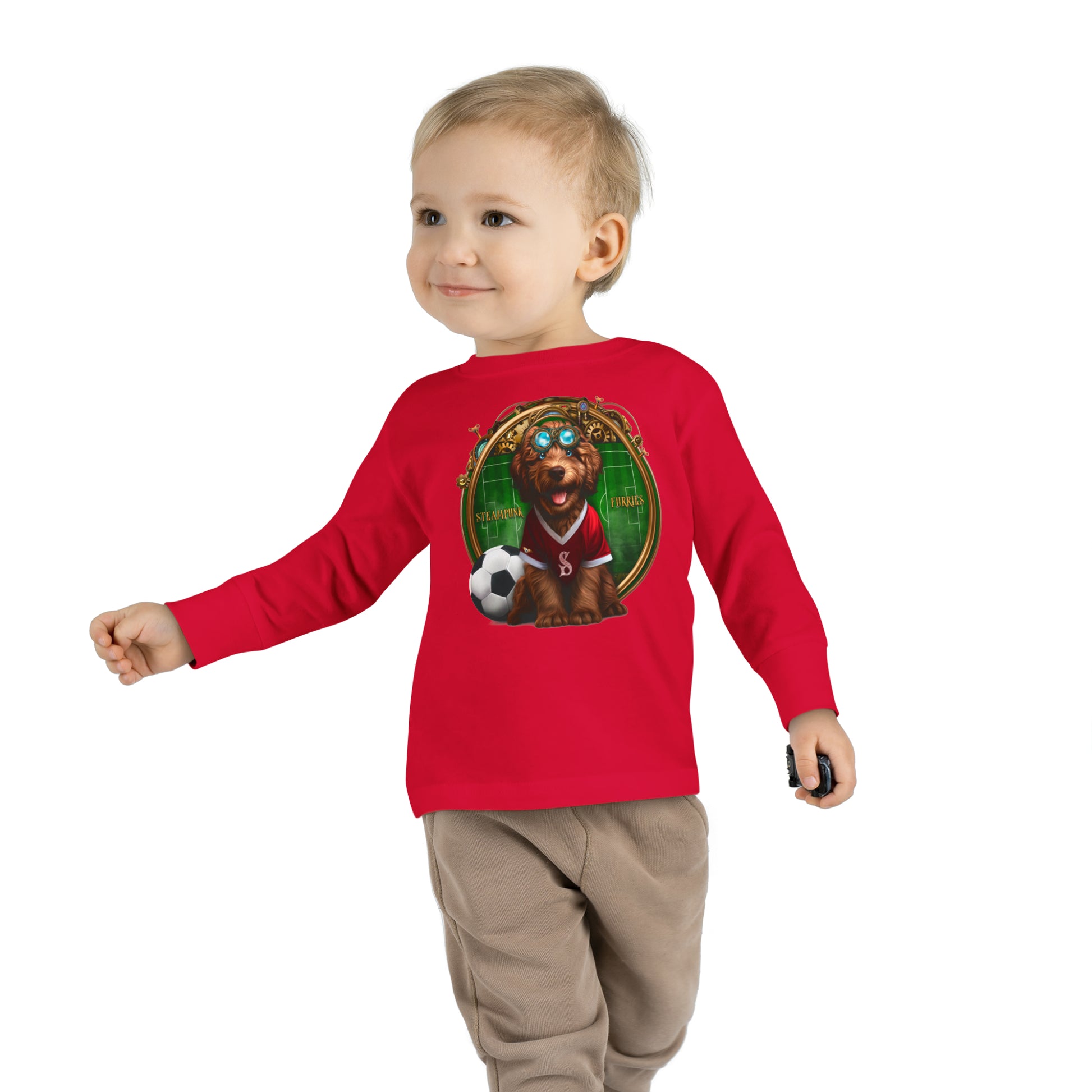 Tiny Paws Long Sleeve: Jax-Red-2T-STEAMPUNK FURRIES