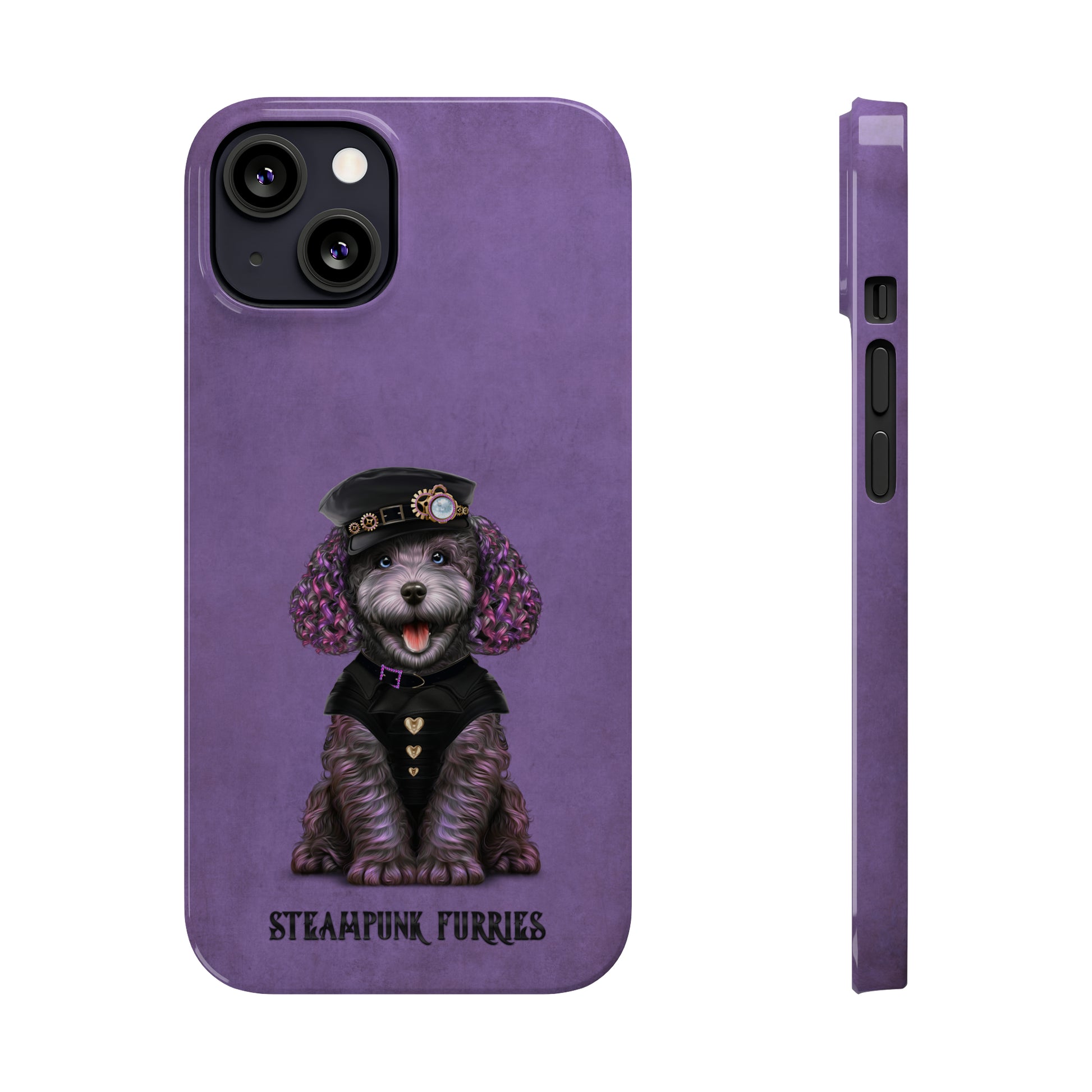 Slim Case: Dazzle-iPhone 13-Purple-STEAMPUNK FURRIES