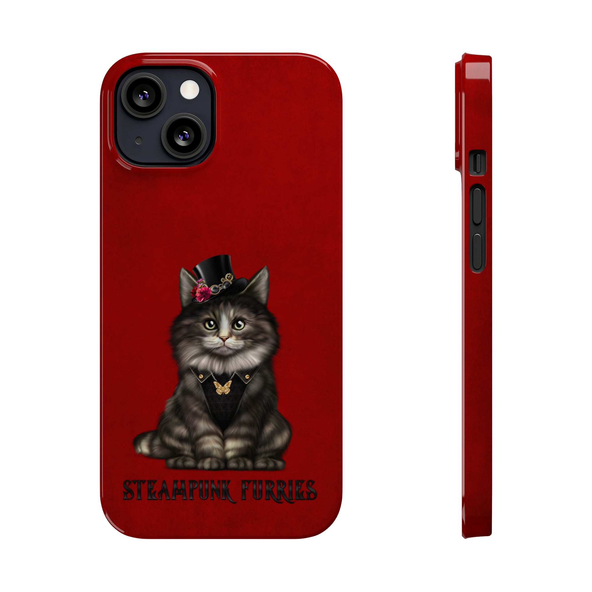 Slim Case: Mia-iPhone 13-Red-STEAMPUNK FURRIES