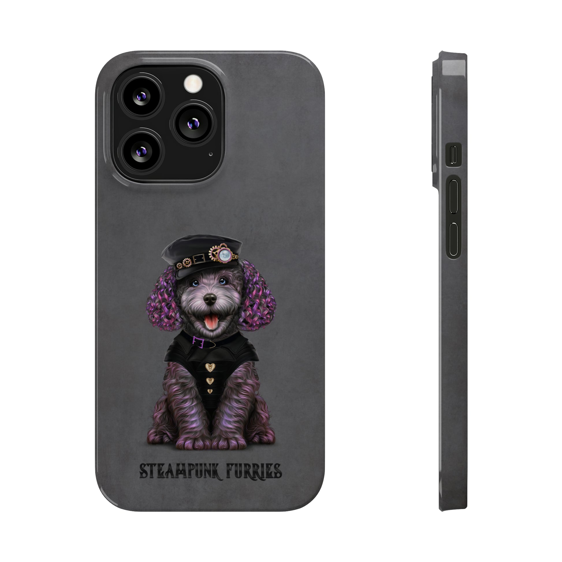 Slim Case: Dazzle-iPhone 13 Pro-Grey-STEAMPUNK FURRIES