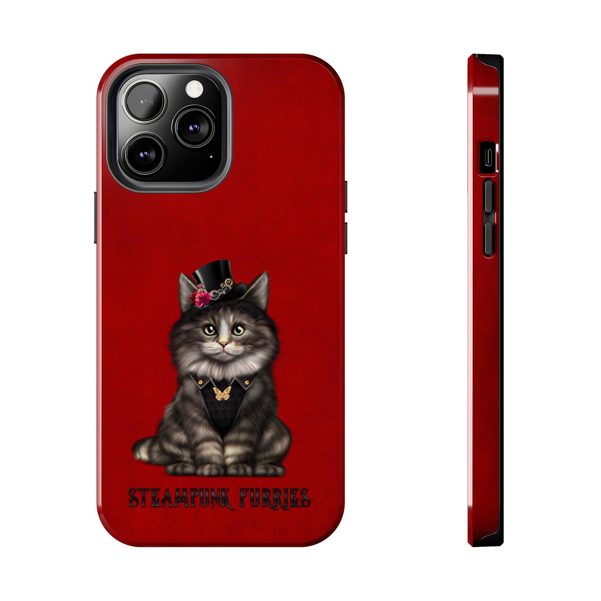 Tough Case: Mia-iPhone 13 Pro Max-Red-STEAMPUNK FURRIES