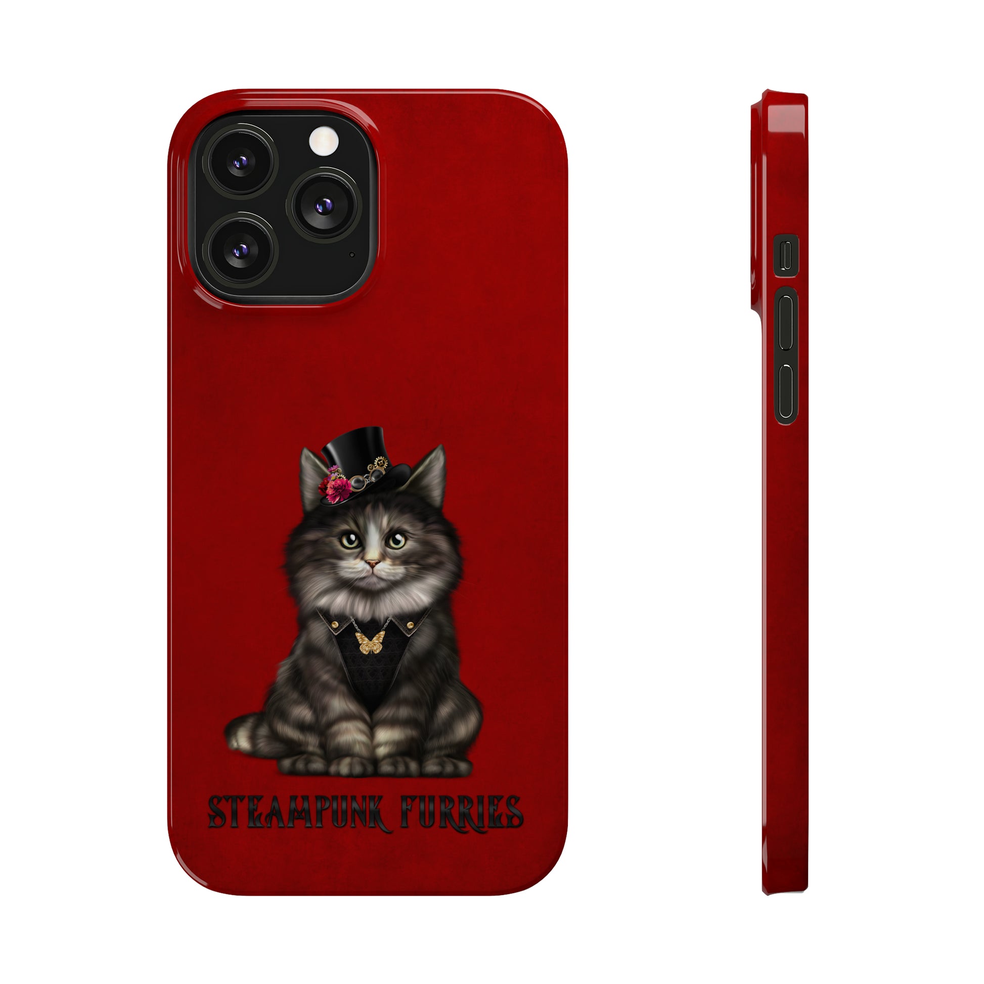 Slim Case: Mia-iPhone 13 Pro Max-Red-STEAMPUNK FURRIES