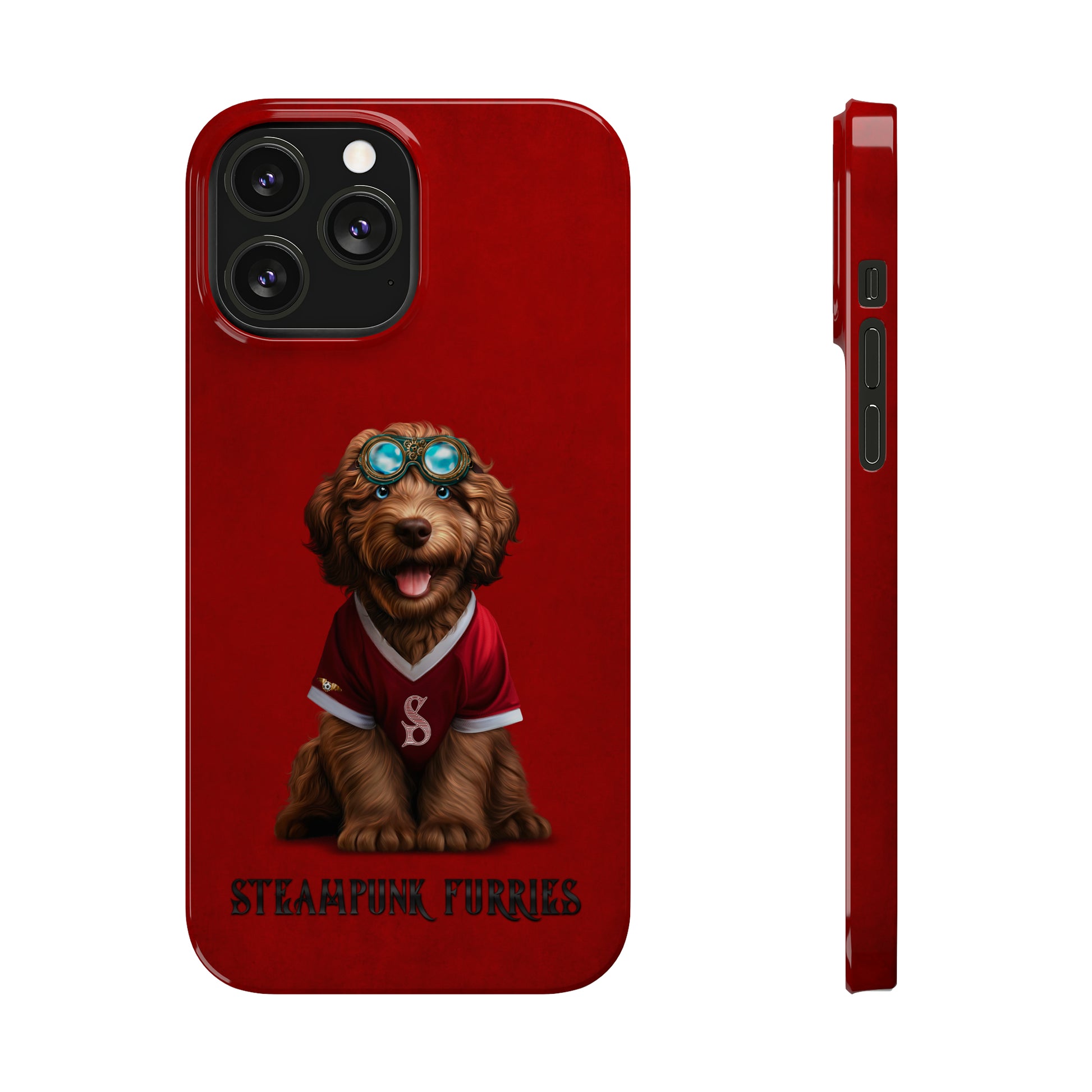 Slim Case: Jax-iPhone 13 Pro Max-Red-STEAMPUNK FURRIES