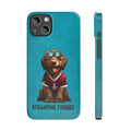 Slim Case: Jax-iPhone 14-Teal-STEAMPUNK FURRIES