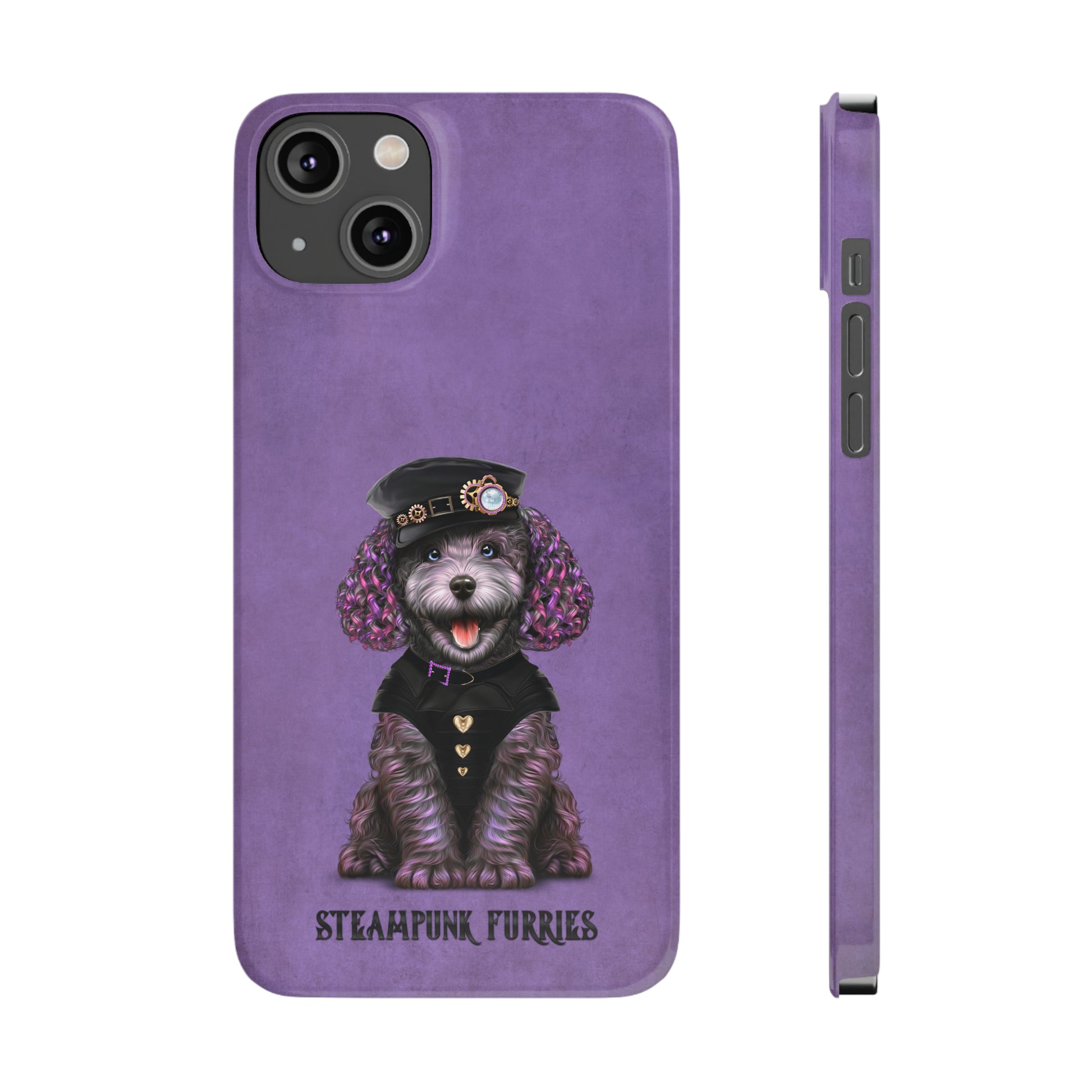 Slim Case: Dazzle-iPhone 14 Plus-Purple-STEAMPUNK FURRIES