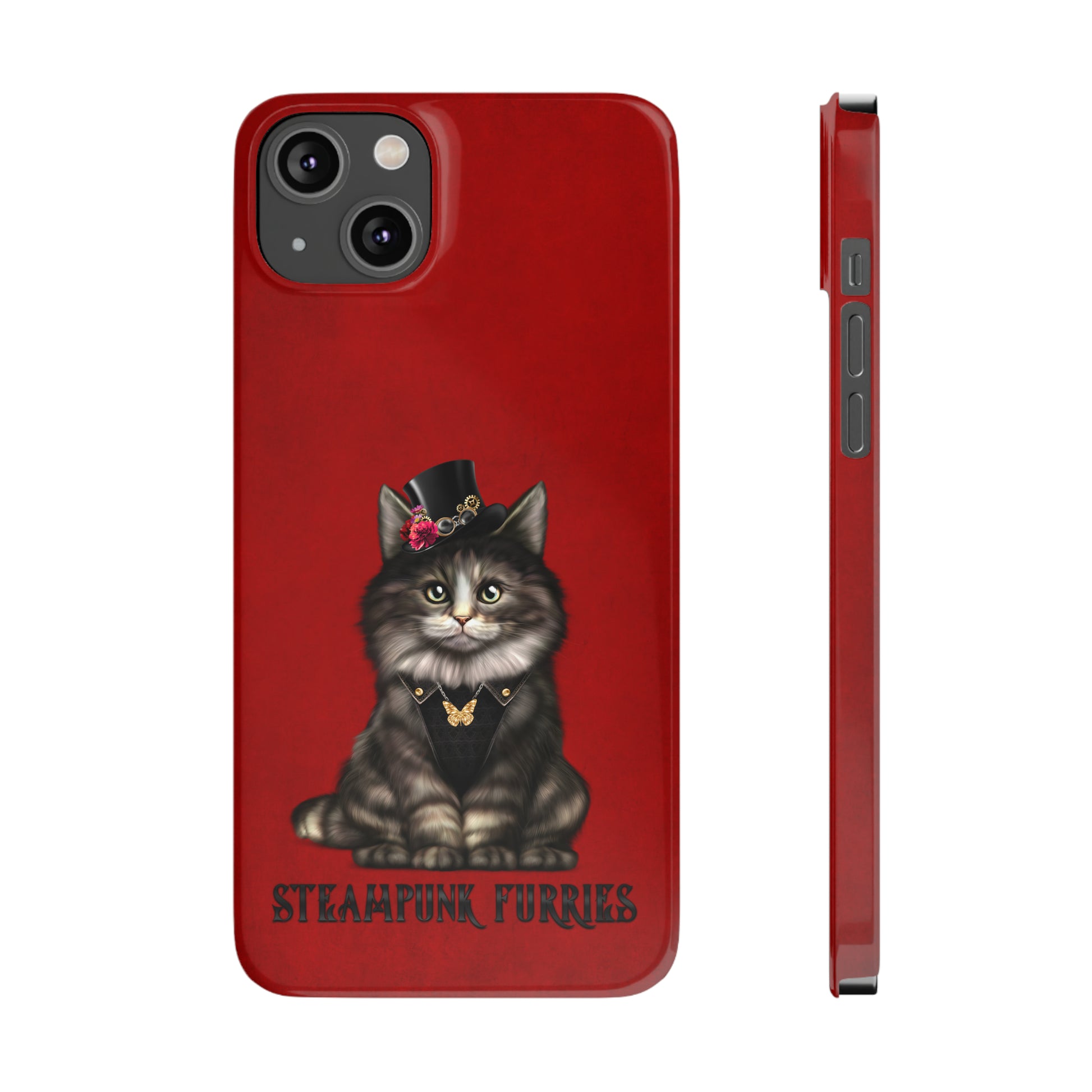 Slim Case: Mia-iPhone 14 Plus-Red-STEAMPUNK FURRIES