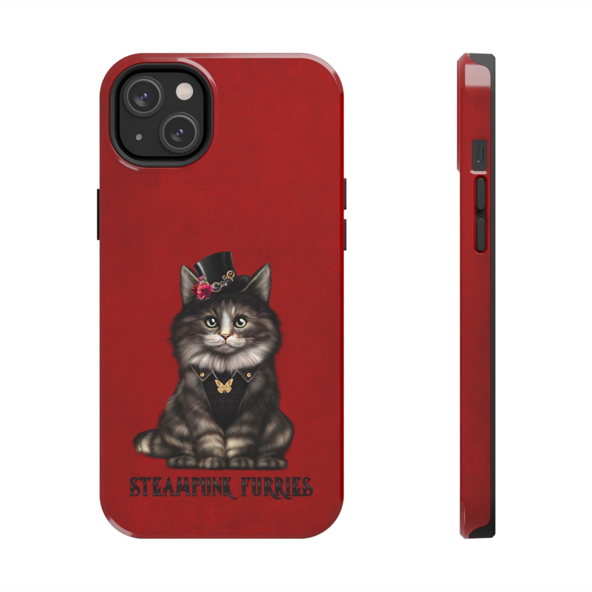 Tough Case: Mia-iPhone 14 Plus-Red-STEAMPUNK FURRIES