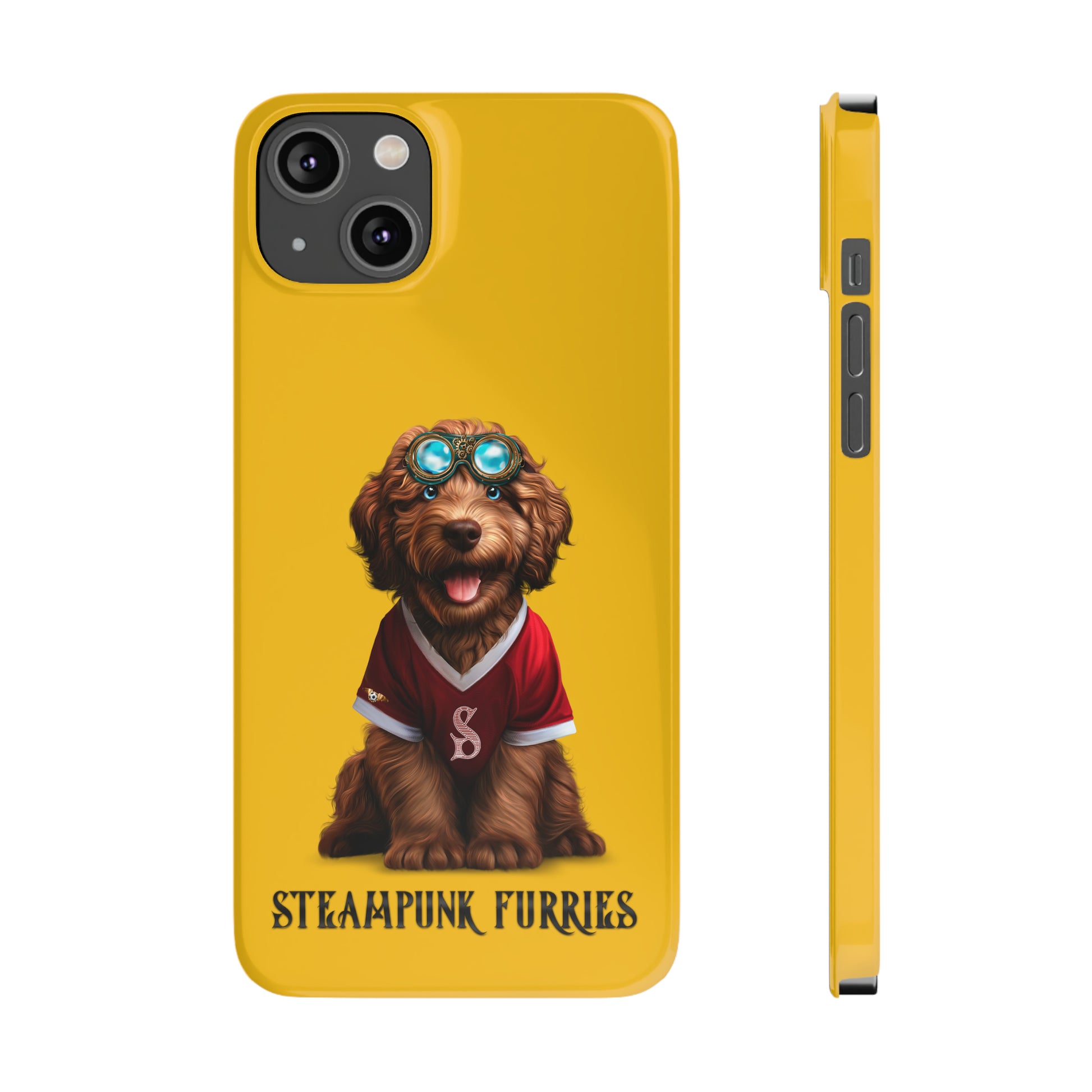 Slim Case: Jax-iPhone 14 Plus-Yellow-STEAMPUNK FURRIES