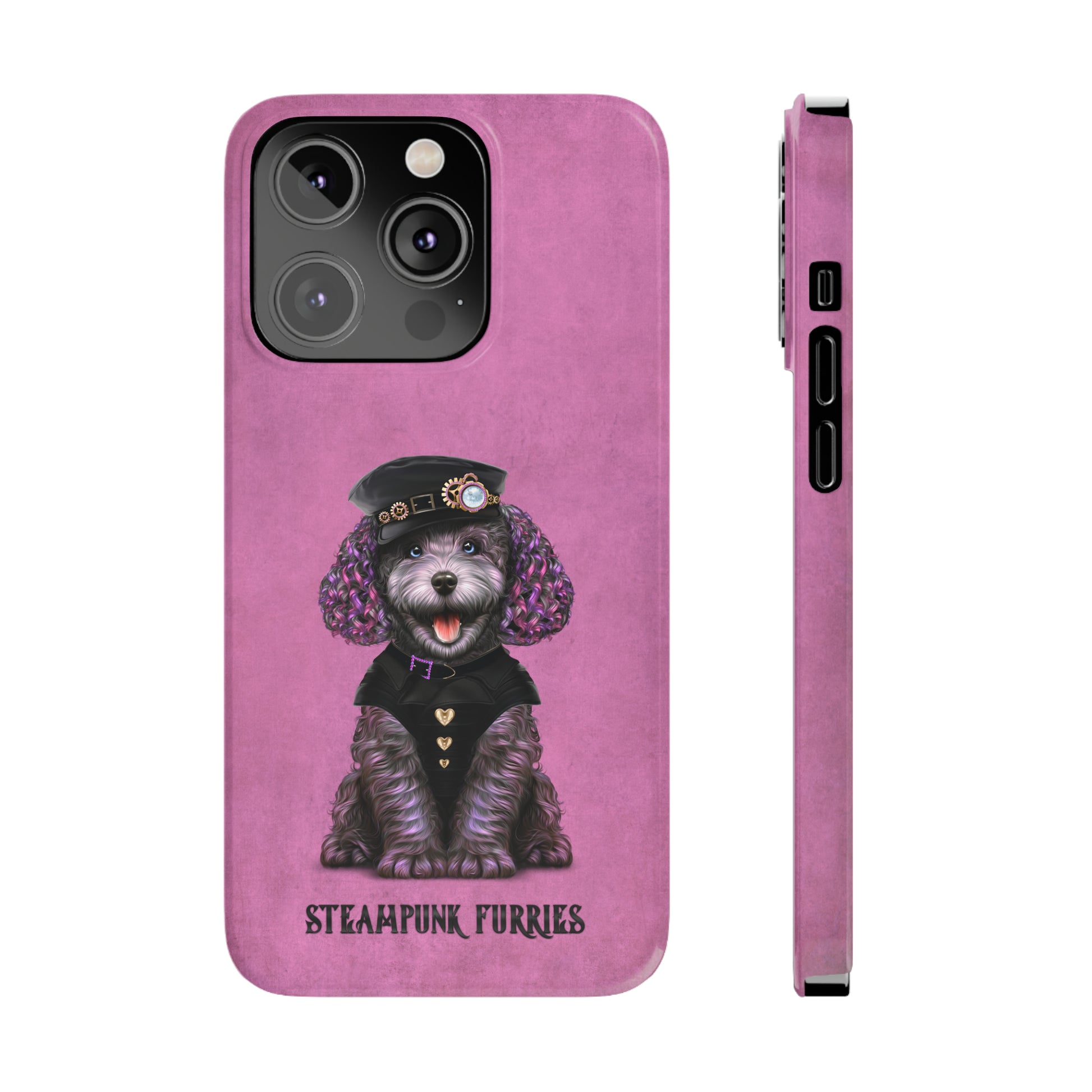 Slim Case: Dazzle-iPhone 14 Pro-Pink-STEAMPUNK FURRIES