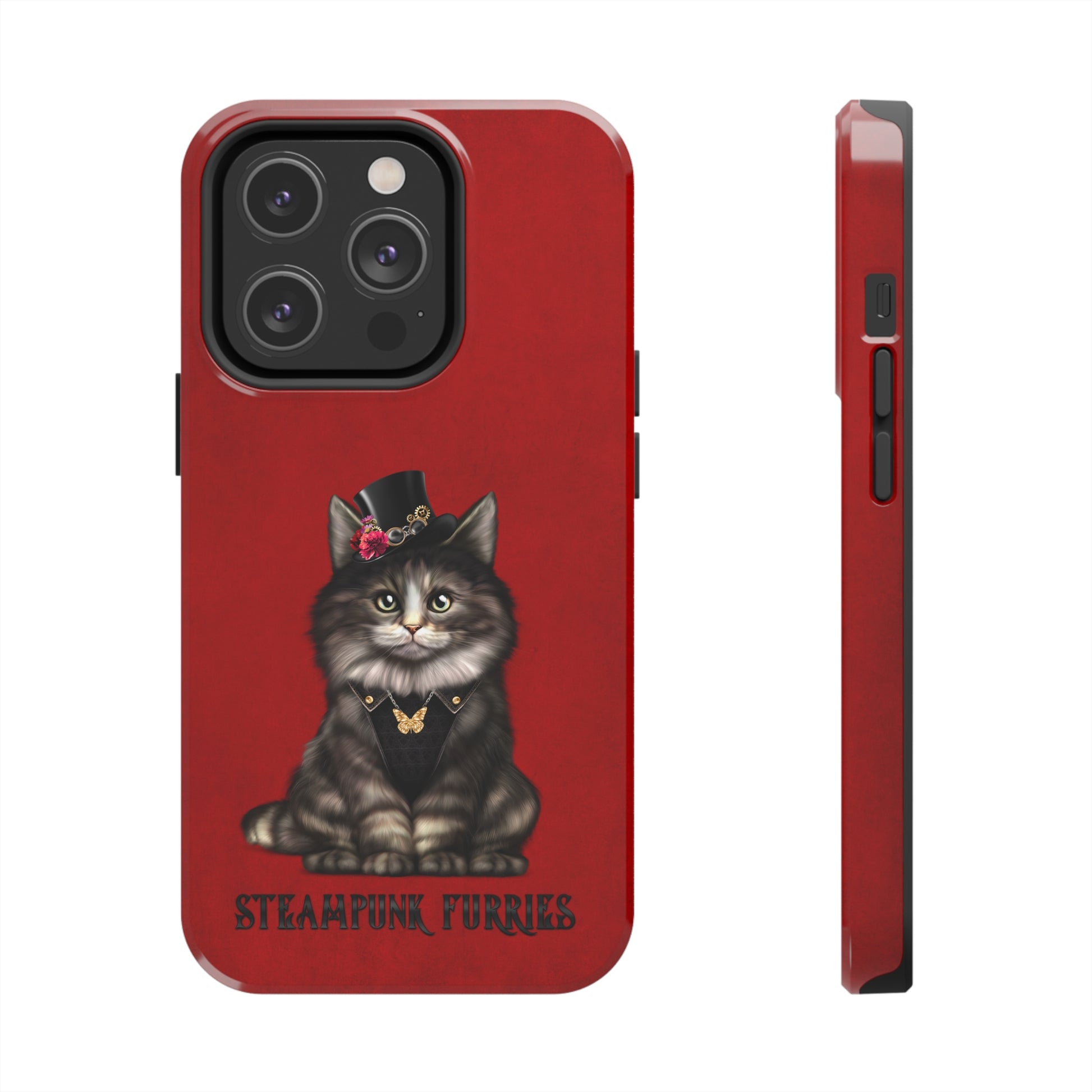 Tough Case: Mia-iPhone 14 Pro-Red-STEAMPUNK FURRIES