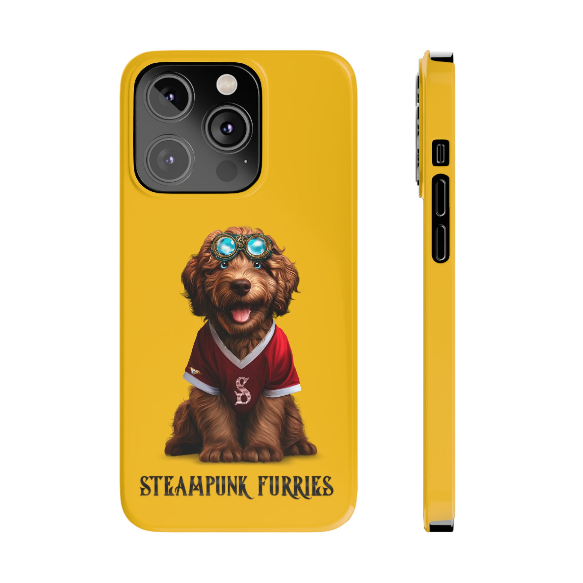 Slim Case: Jax-iPhone 14 Pro-Yellow-STEAMPUNK FURRIES