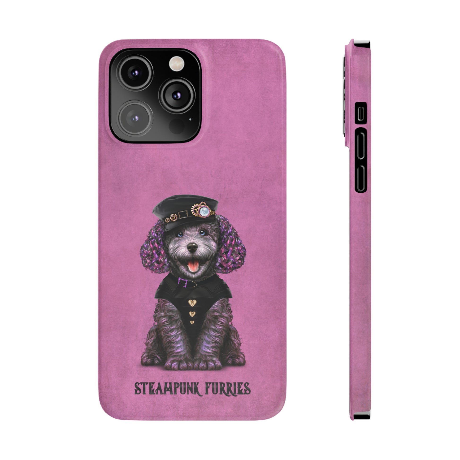 Slim Case: Dazzle-iPhone 14 Pro Max-Pink-STEAMPUNK FURRIES