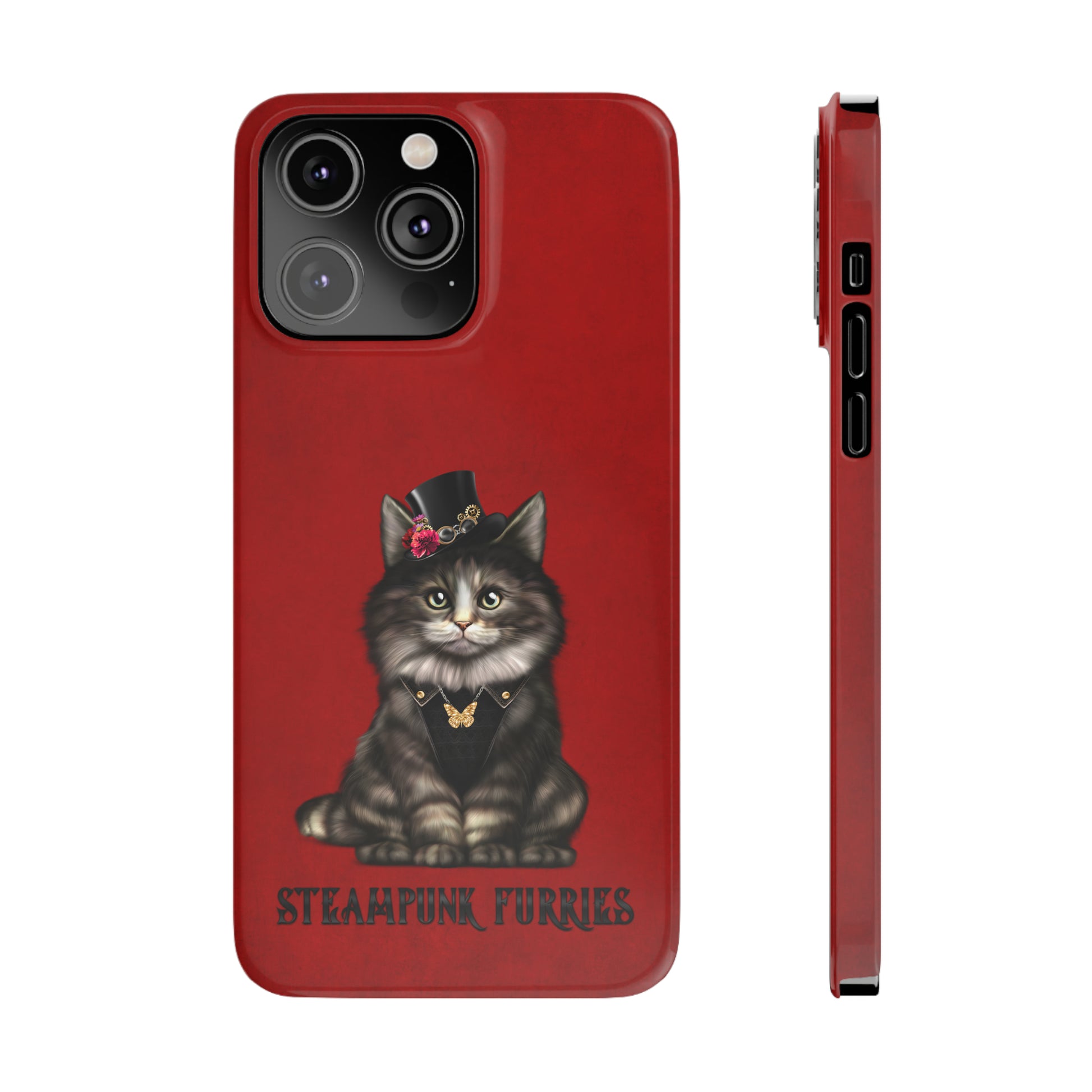 Slim Case: Mia-iPhone 14 Pro Max-Red-STEAMPUNK FURRIES
