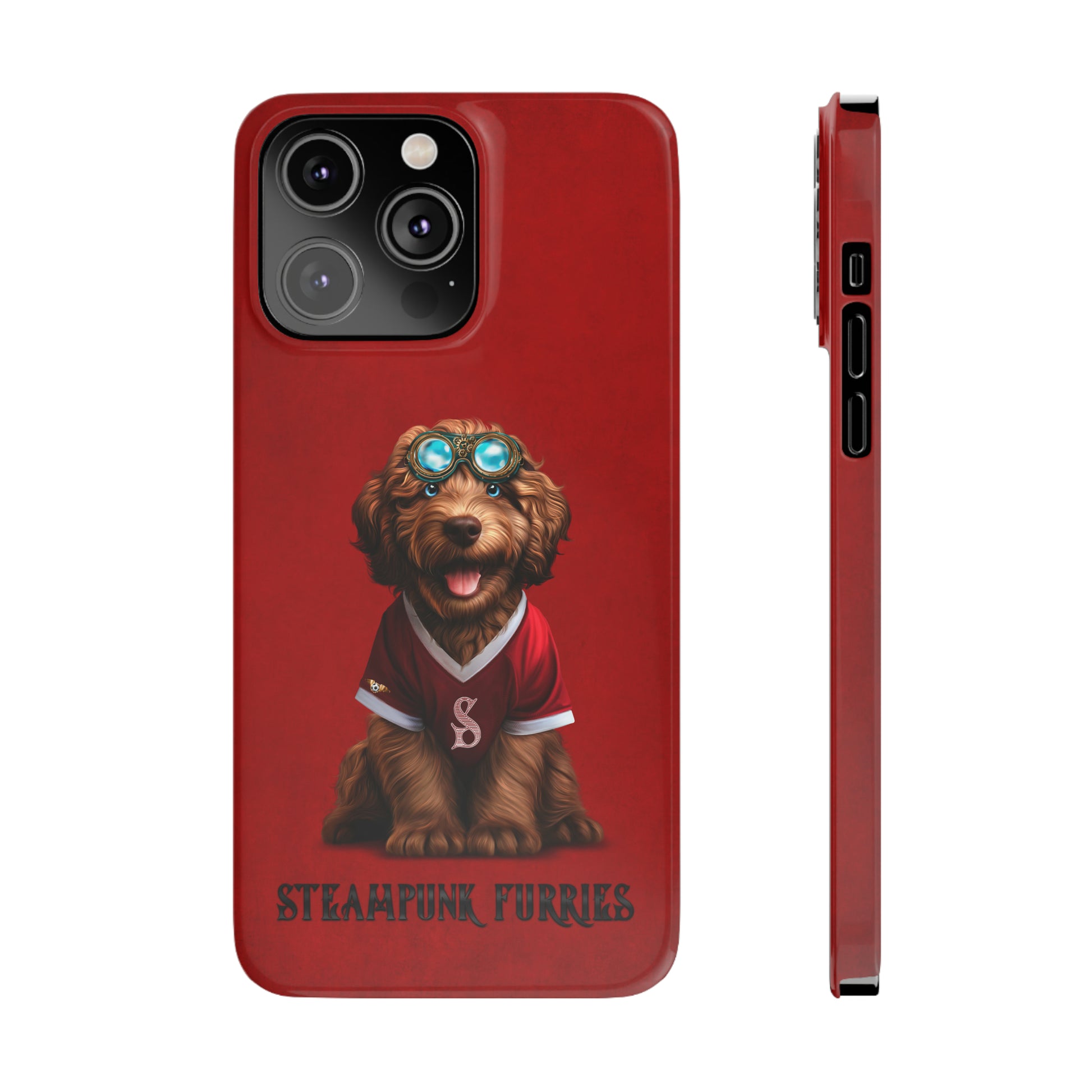 Slim Case: Jax-iPhone 14 Pro Max-Red-STEAMPUNK FURRIES