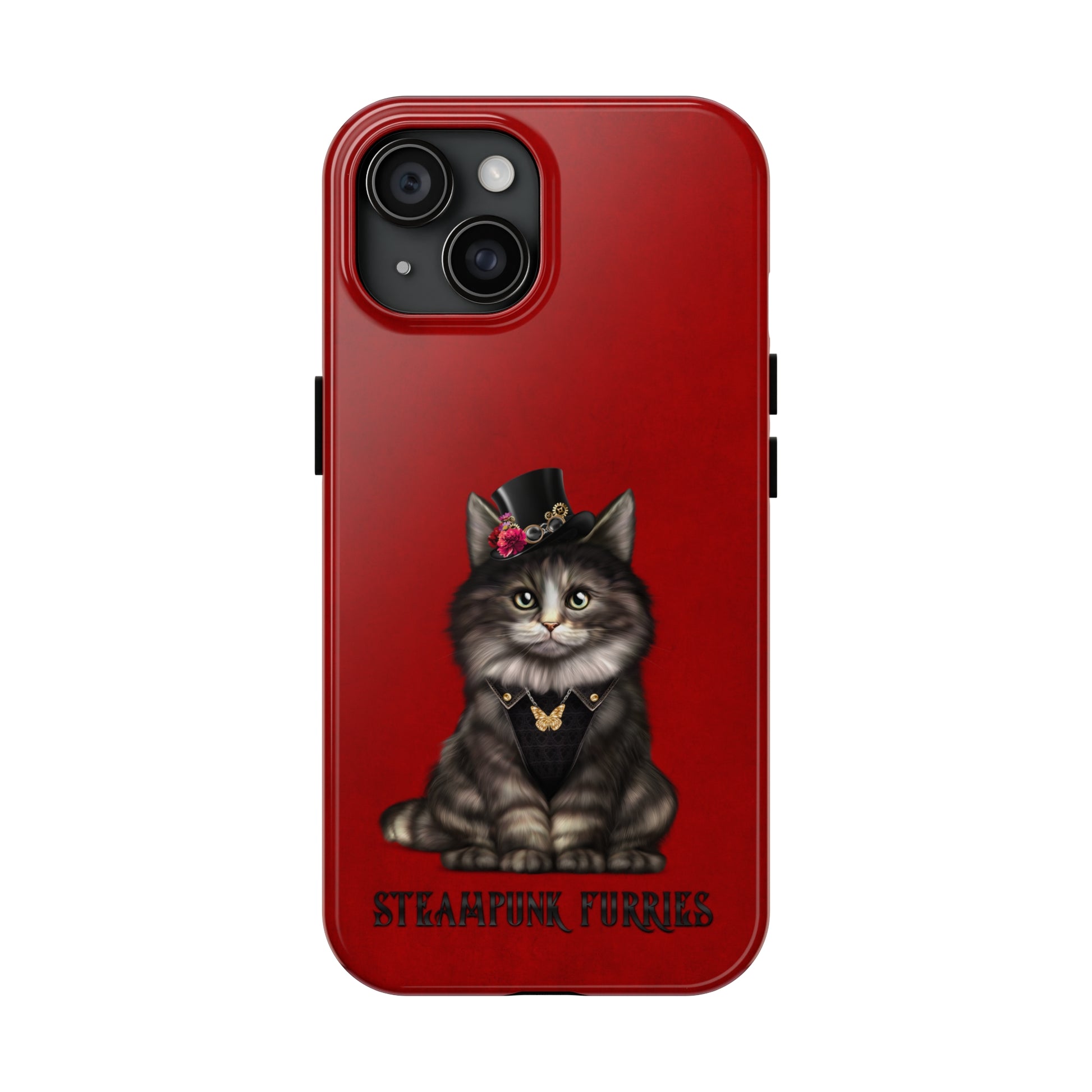 Tough Case: Mia-iPhone 15-Red-STEAMPUNK FURRIES