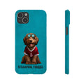 Slim Case: Jax-iPhone 15 Plus-Teal-STEAMPUNK FURRIES