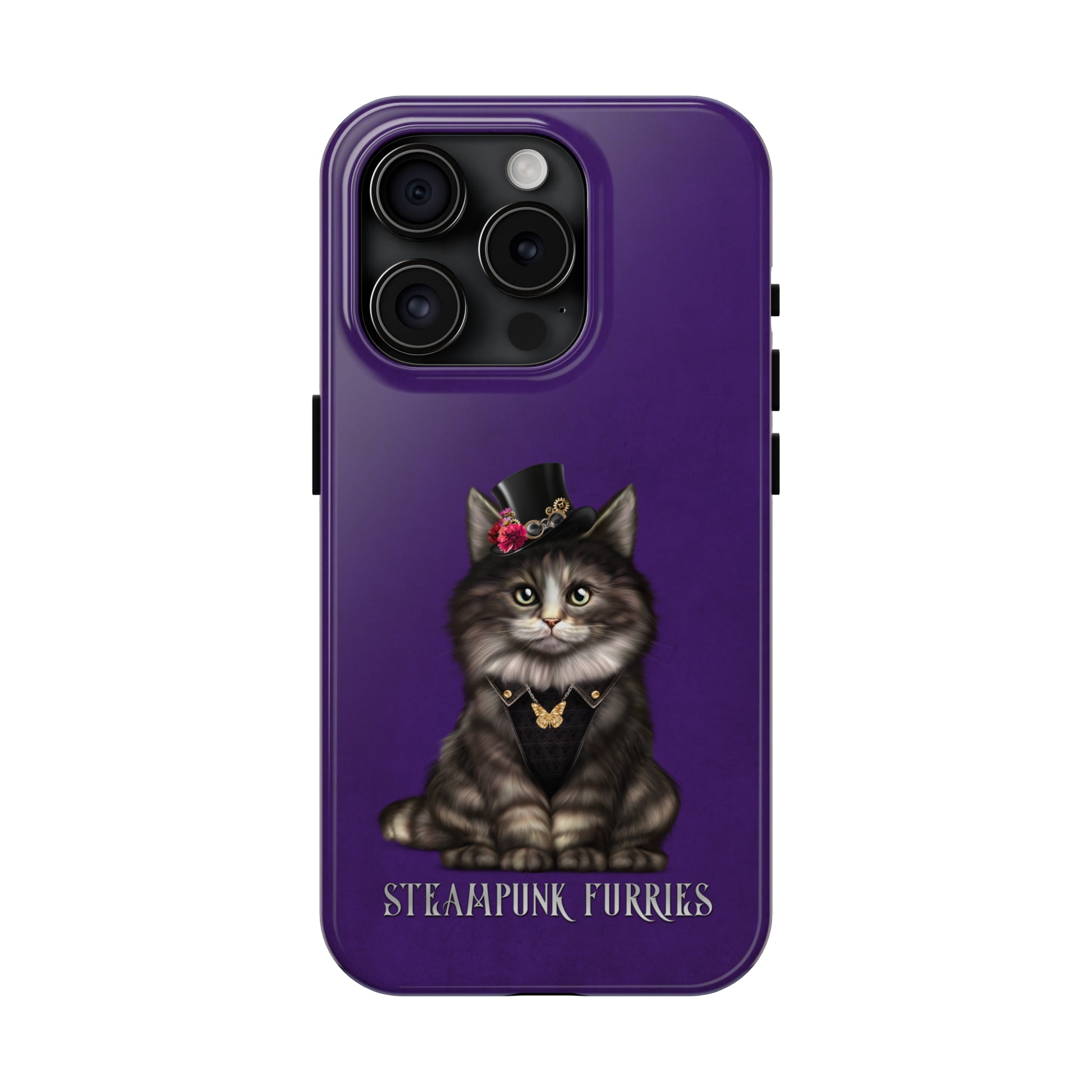 Tough Case: Mia-iPhone 15 Pro-Purple-STEAMPUNK FURRIES