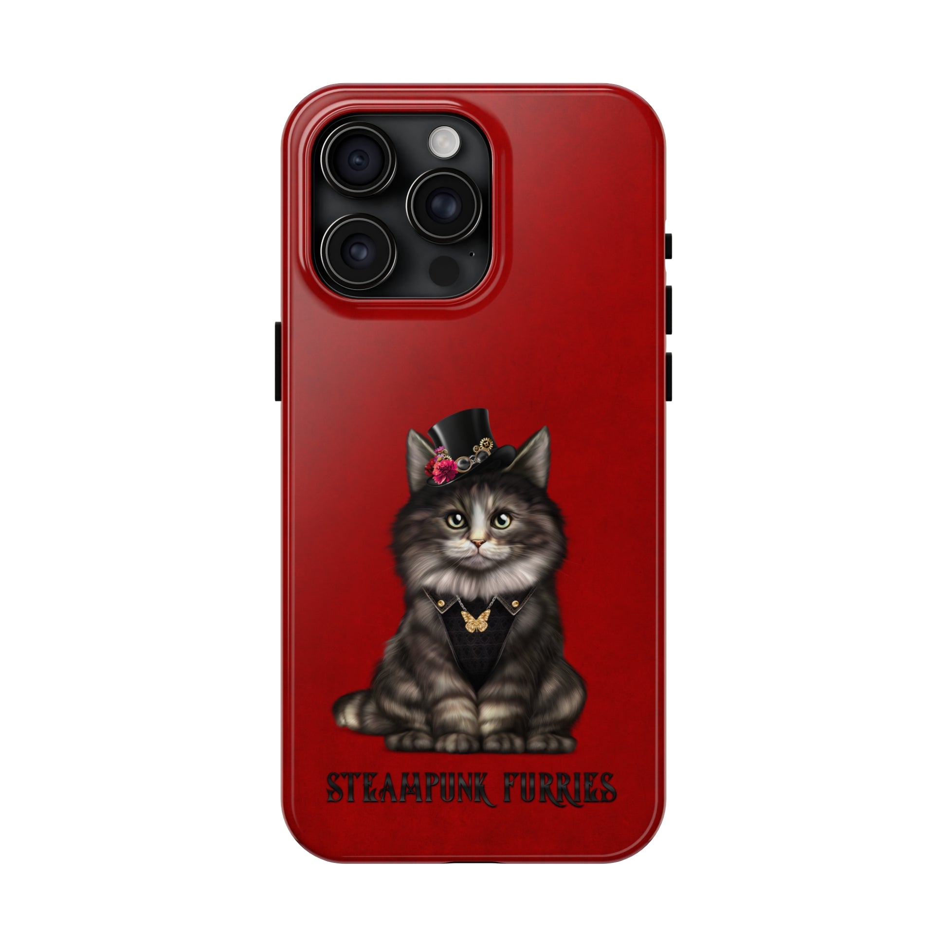 Tough Case: Mia-iPhone 15 Pro Max-Red-STEAMPUNK FURRIES