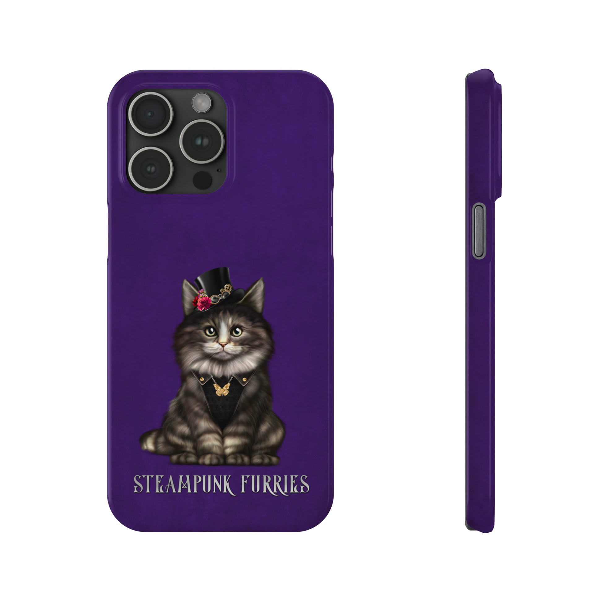 Slim Case: Mia-iPhone 15 Pro Max-Purple-STEAMPUNK FURRIES